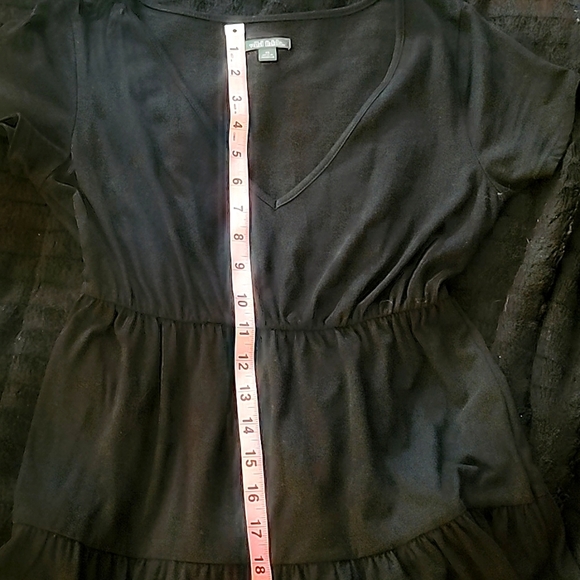 Wild Fable XS Black Short Sleeve Babydoll Mutiple Tiered Dress - Picture 13 of 13